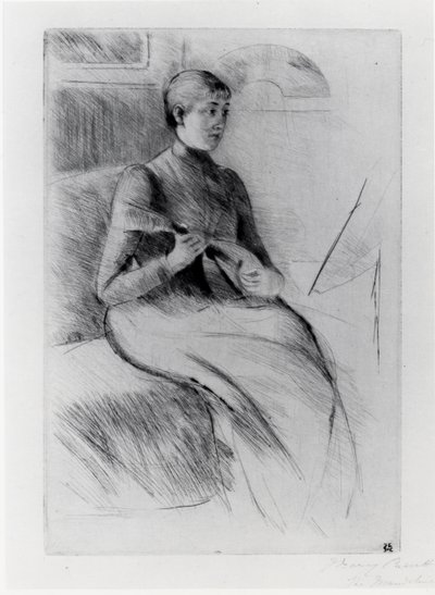 The Mandolin Player by Mary Stevenson Cassatt