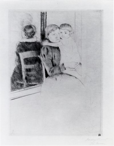 The Mirror by Mary Stevenson Cassatt