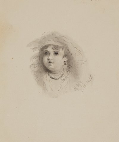 Untitled Head of a Child, 1876 by Mary Vaux Walcott
