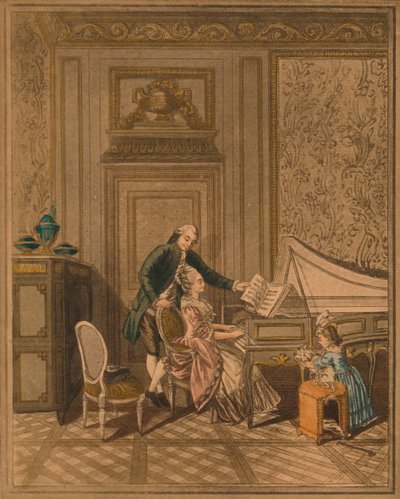 The Harpsichord Lesson by Massard