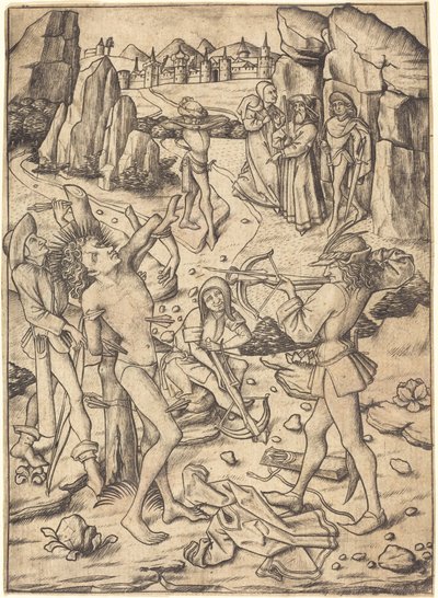 Martyrdom of Saint Sebastian by Master E.S.