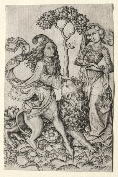 Samson Rending the Lion by Master ES