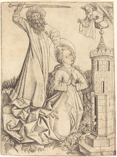 The Martyrdom of Saint Barbara by Master E.S.