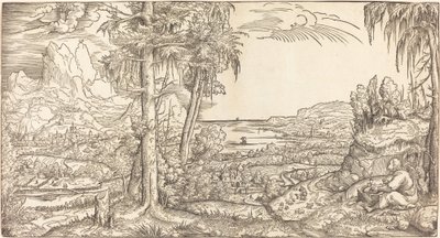 Saint John on Patmos by Master H.W.G.
