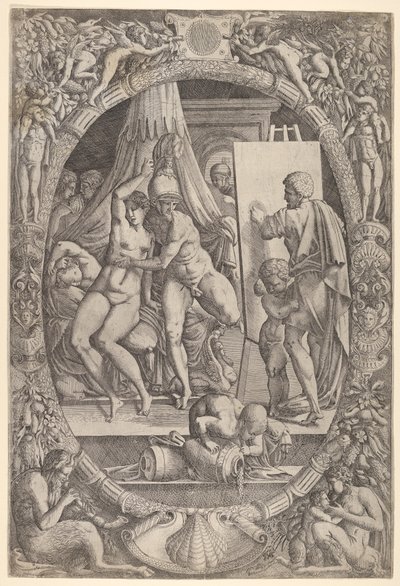 Apelles Painting Alexander and Campaspe by Master IQV