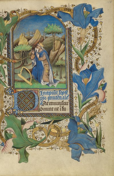 David in Prayer by Master of Guillebert de Mets
