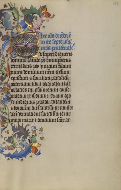 Inhabited Initial S by Master of Guillebert de Mets