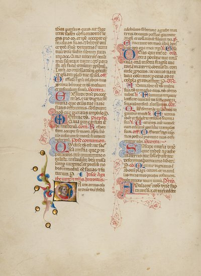 Initial G: Saint Agatha by Master of the Brussels Initials