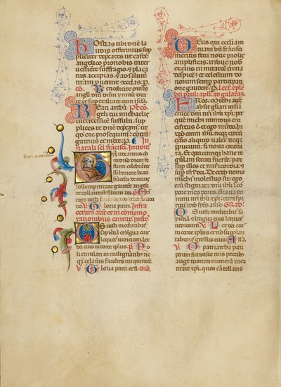 Initial G: Saint Francis by Master of the Brussels Initials
