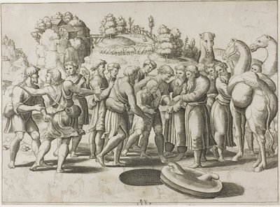 Joseph Sold by his Brothers by Master of the Die