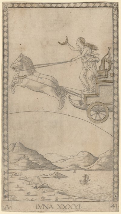 Moon by Master of the E Series Tarocchi