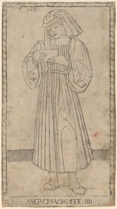 Merchant by Master of the E Series Tarocchi