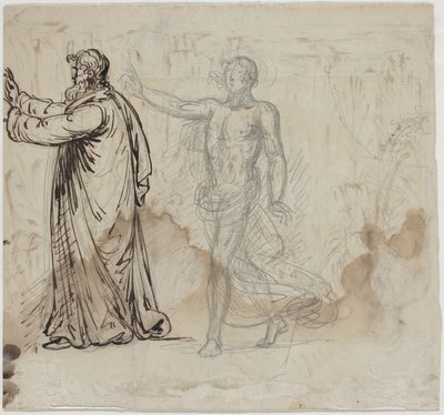 Three Figures (verso) by Mather Brown