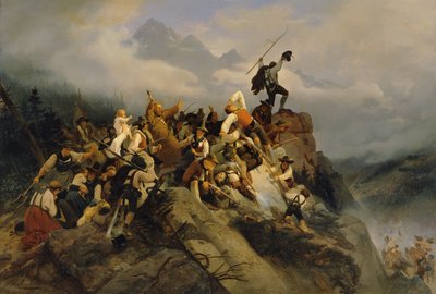 Father Joachim Haspinger Among the Fighting Peasants by Mathias Artaria