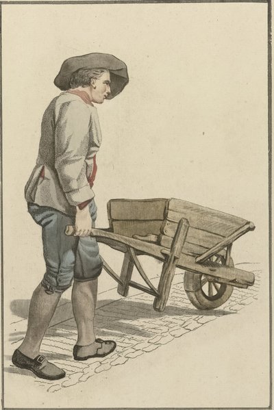 Man with Wheelbarrow by Mathias de Sallieth