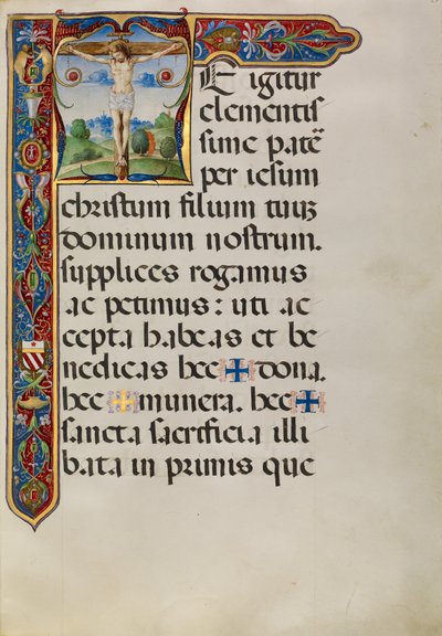 Initial T: The Crucifixion by Matteo da Milano