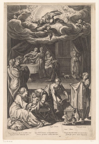 Birth of the Virgin by Matthaus Greuter