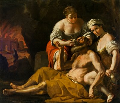 Lot and his Daughters, ca 1675-1680 by Mattia Preti