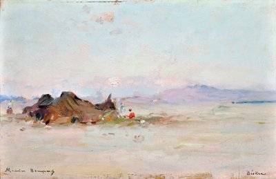Camp in the desert, Biskra (Algeria) by Maurice Bompard