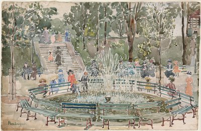 Fountain, Central Park by Maurice Brazil Prendergast