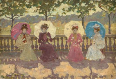 In the Park, Paris, 1891 by Maurice Brazil Prendergast