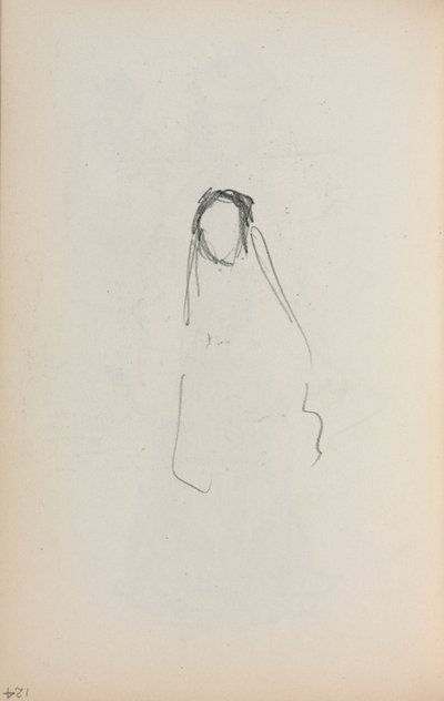 Italian Sketchbook: Figure page 124 by Maurice Brazil Prendergast