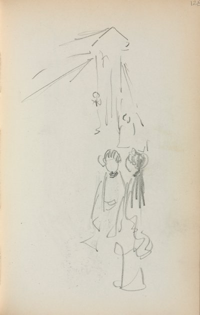 Italian Sketchbook: Figures Page 128 by Maurice Brazil Prendergast