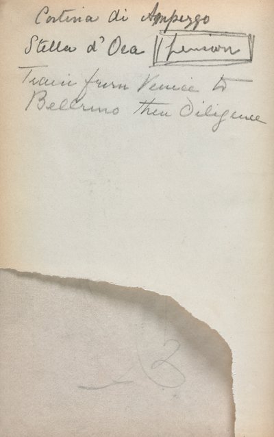 Italian Sketchbook: Notes Page 3 by Maurice Brazil Prendergast