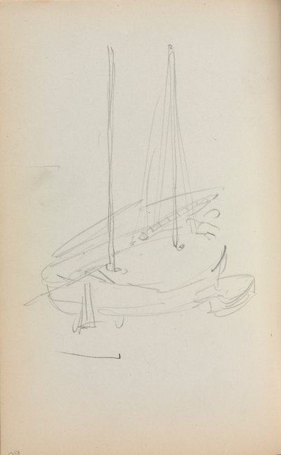 Italian Sketchbook: Sailboat (page 60) by Maurice Brazil Prendergast