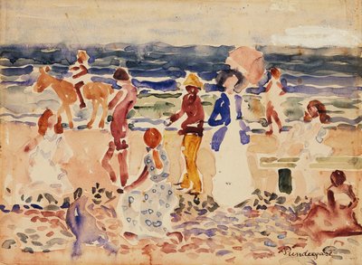 On the Beach by Maurice Brazil Prendergast