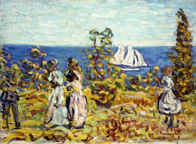 Viewing the Sailboat by Maurice Brazil Prendergast