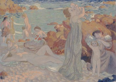 Baigneuses, plage du Pouldu by Maurice Denis