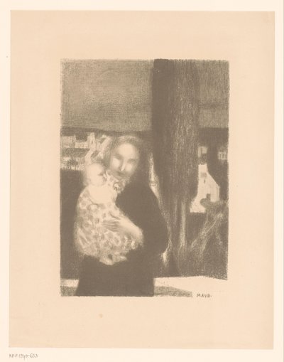 Mother with Baby by a Cypress by Maurice Denis