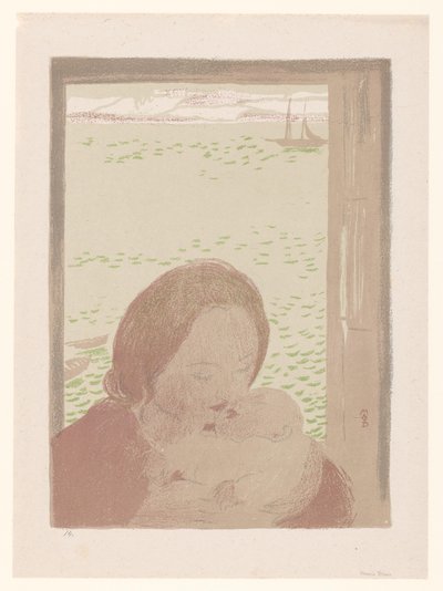 Mother with Baby by a Window by Maurice Denis