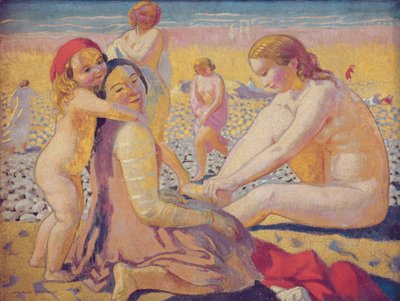 On the Beach with a Red Hat by Maurice Denis