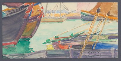 Ships in a Canal by Maurice Guilbert