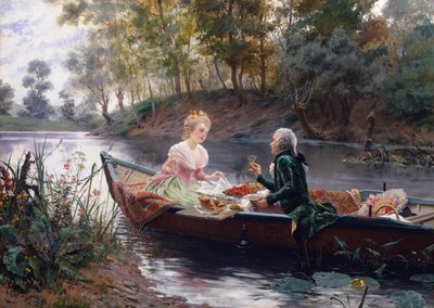 A Romantic Lunch by Maurice Leloir