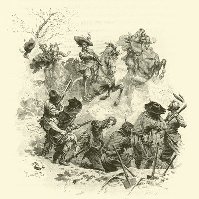 Illustration for The Three Musketeers by Maurice Leloir