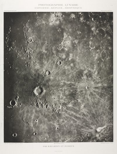 Photographie Lunaire: Copernic-Kepler-Aristarchus by Maurice Loewy