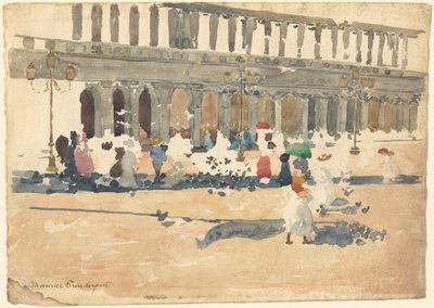 Caffè Florian in Venice by Maurice Brazil Prendergast