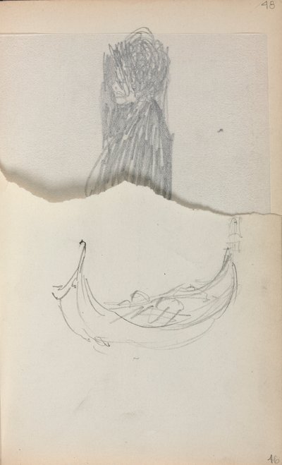 Italian Sketchbook: Gondola (page 46) by Maurice Prendergast