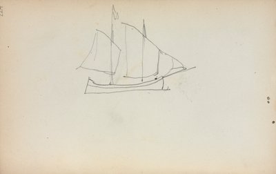 Italian Sketchbook: Sailboat (page 224) by Maurice Prendergast