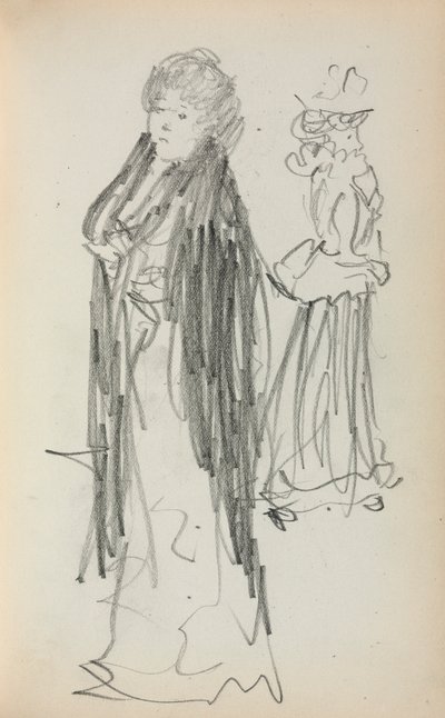 Italian Sketchbook: Two Standing Women (page 129) by Maurice Prendergast