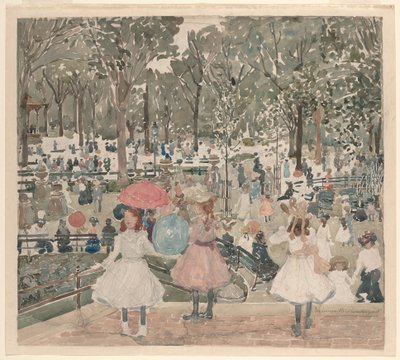 The Mall, Central Park by Maurice Brazil Prendergast