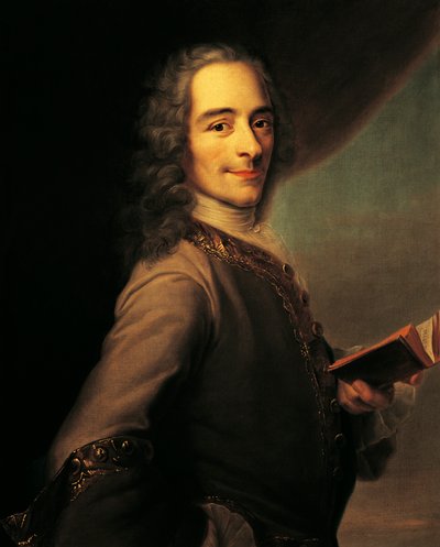 Portrait of Voltaire by Maurice Quentin de La Tour
