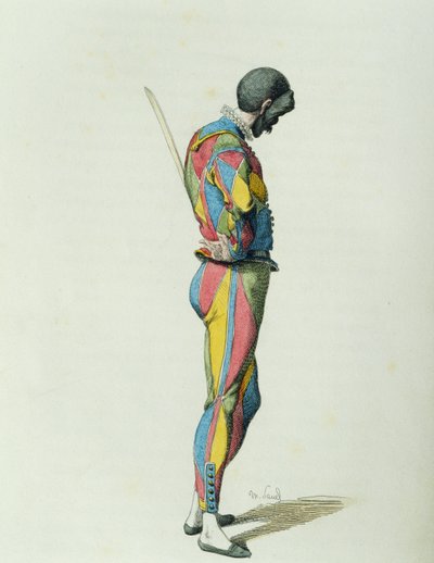 Harlequin in 1858 by Maurice Sand