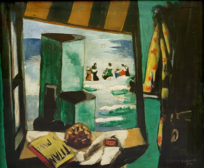 Bathing Cabin, Green by Max Beckmann