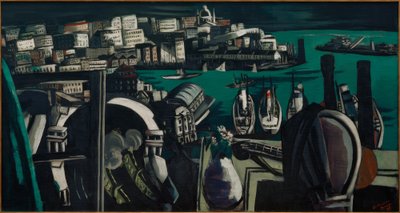 View of Genoa: The Port of Genoa by Max Beckmann