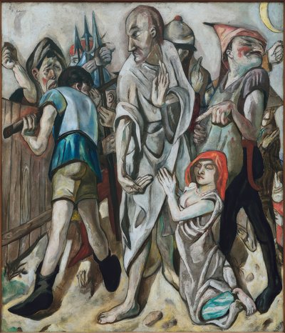 Christ and the Adulteress by Max Beckmann