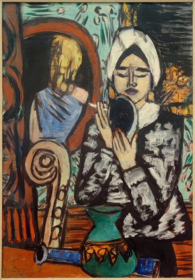 Lady with Mirror by Max Beckmann